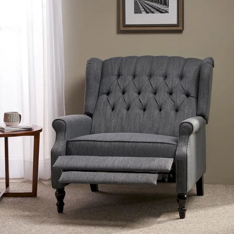 Fauteuil inclinable une place et demie, fauteuil inclinable surdimensionné réglable avec dossier à oreilles