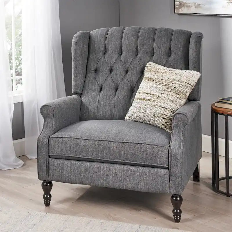 Fauteuil inclinable une place et demie, fauteuil inclinable surdimensionné réglable avec dossier à oreilles