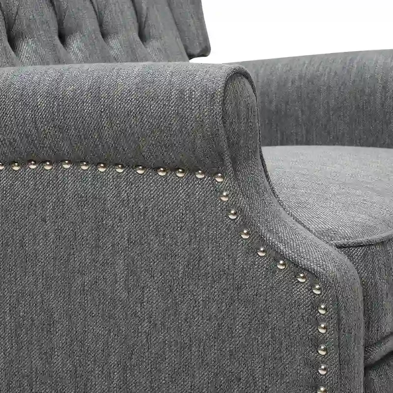 Fauteuil inclinable une place et demie, fauteuil inclinable surdimensionné réglable avec dossier à oreilles