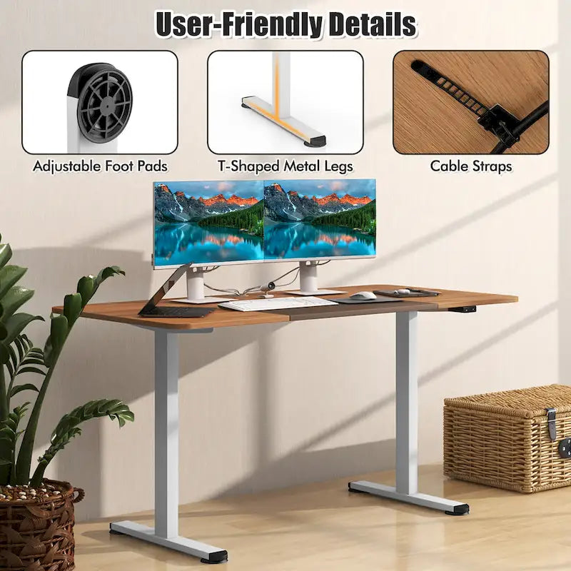 Bureau debout électrique Hauteur réglable Table de bureau à domicile