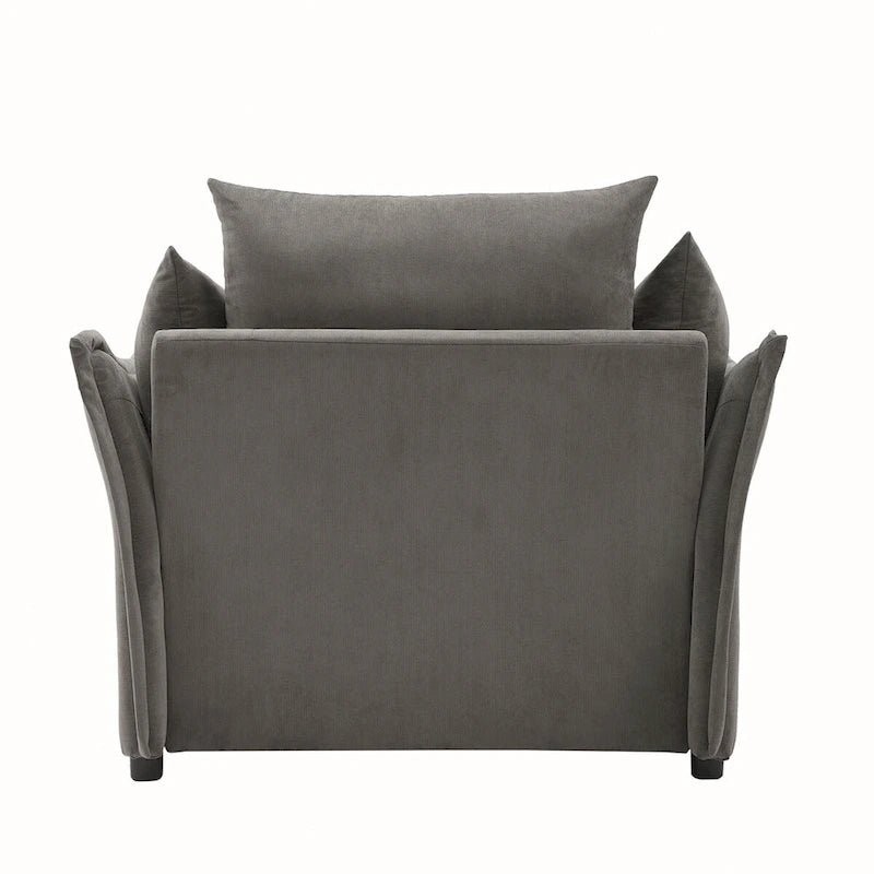 Fauteuil de salon surdimensionné en chenille