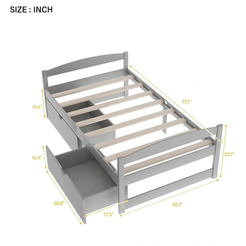 Lit plateforme une place