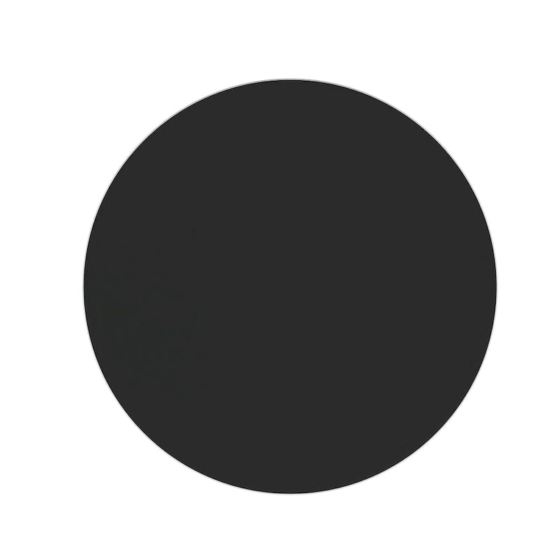 Dessus de table rond en verre trempé noir avec bord biseauté