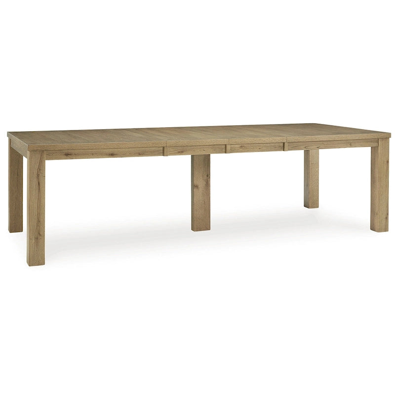 Table à manger extensible brun clair - 44,5 L x 108 P x 30,13 H
