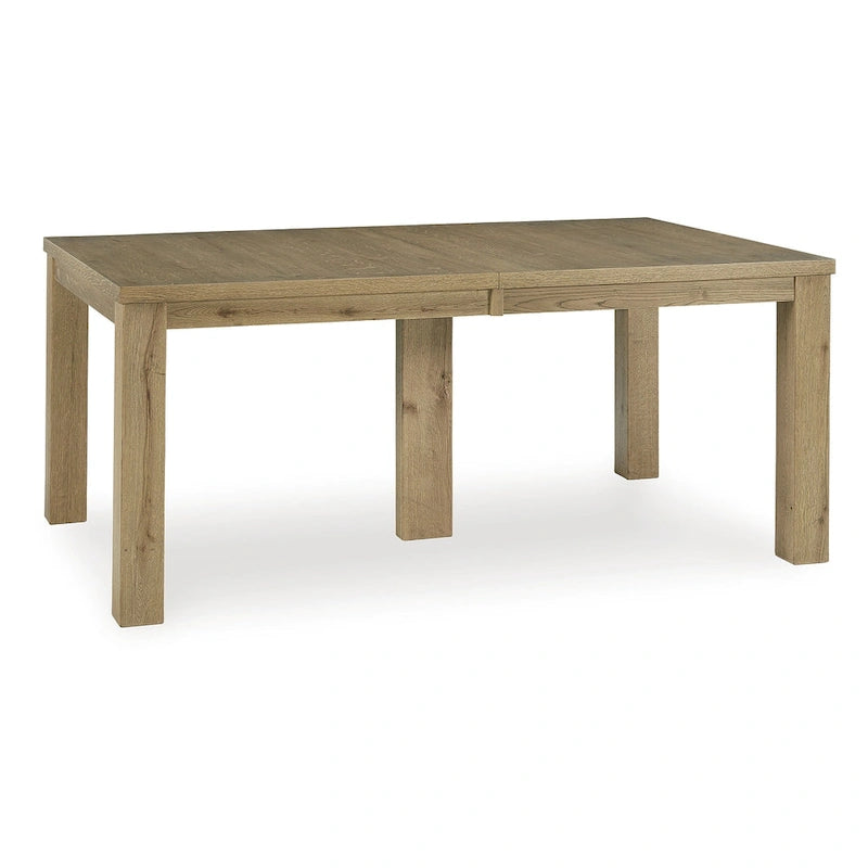 Table à manger extensible brun clair - 44,5 L x 108 P x 30,13 H