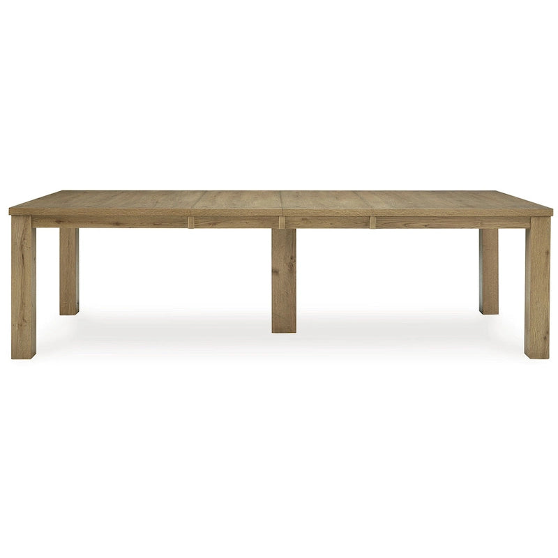 Table à manger extensible brun clair - 44,5 L x 108 P x 30,13 H