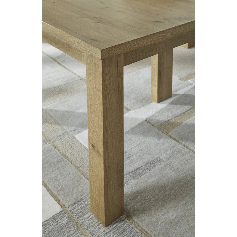 Table à manger extensible brun clair - 44,5 L x 108 P x 30,13 H