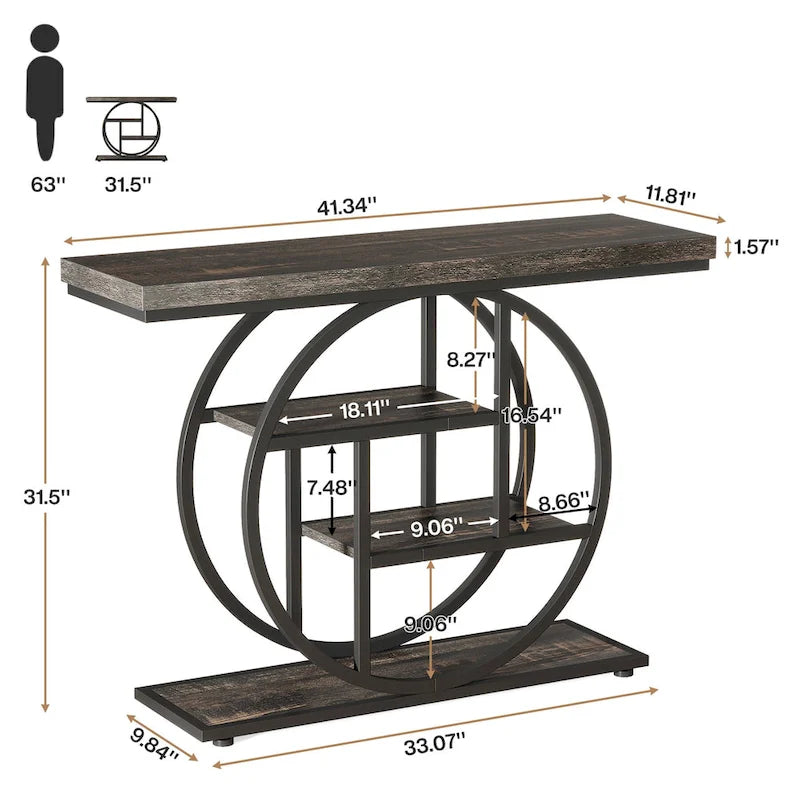 41.3 Table d'entrée console, table de canapé 4 niveaux
