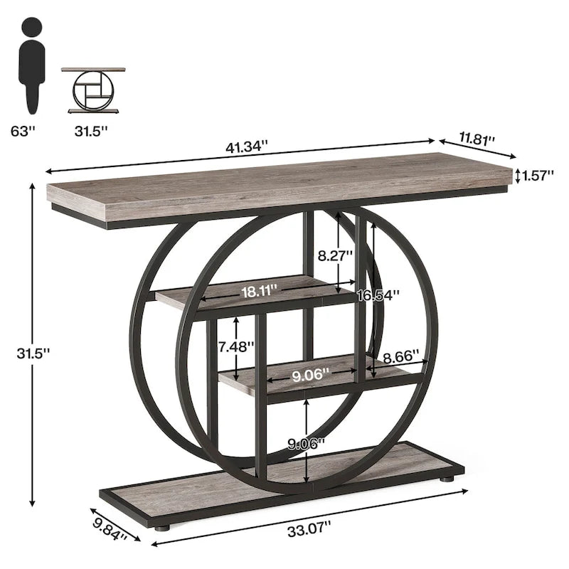41.3 Table d'entrée console, table de canapé 4 niveaux