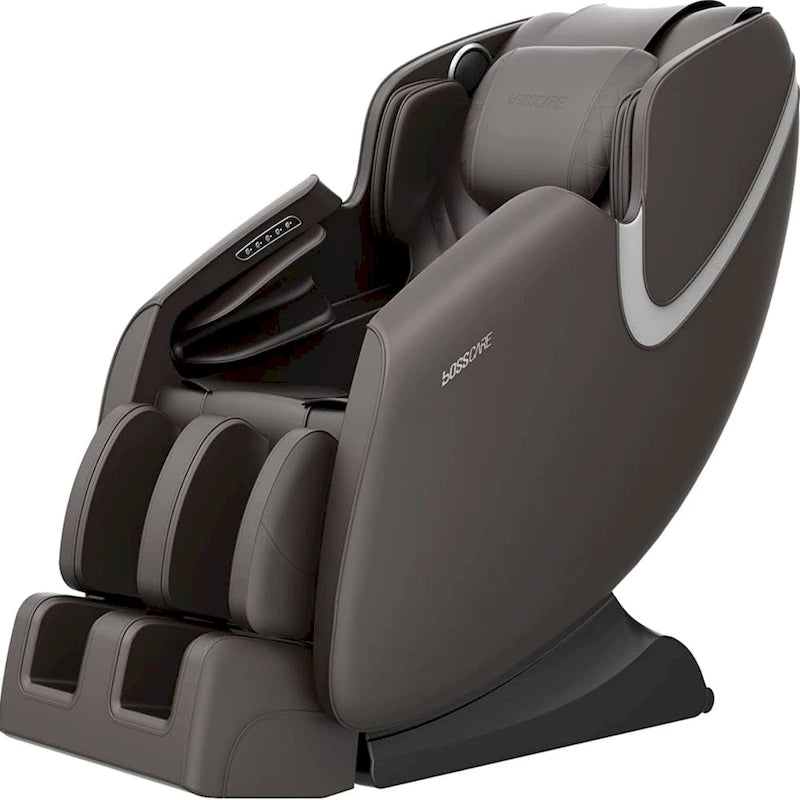 Fauteuil de massage relaxant avec gravité zéro, airbag, haut-parleur Bluetooth, rouleau de pieds - Noir