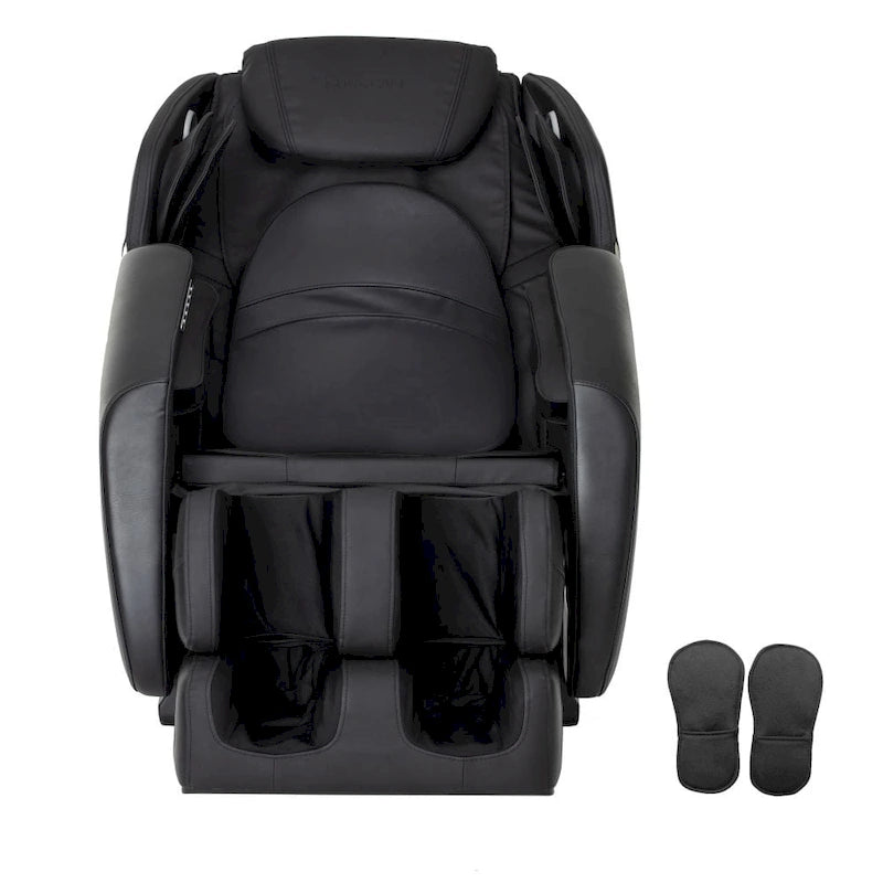 Fauteuil de massage relaxant avec gravité zéro, airbag, haut-parleur Bluetooth, rouleau de pieds - Noir