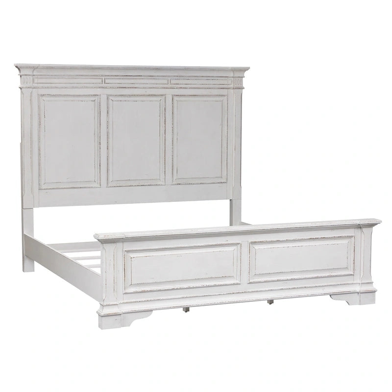Lit panneau de style antique, très grand, blanc