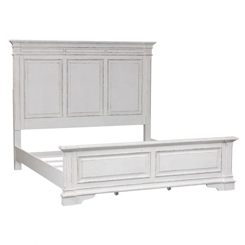 Lit panneau de style antique, très grand, blanc