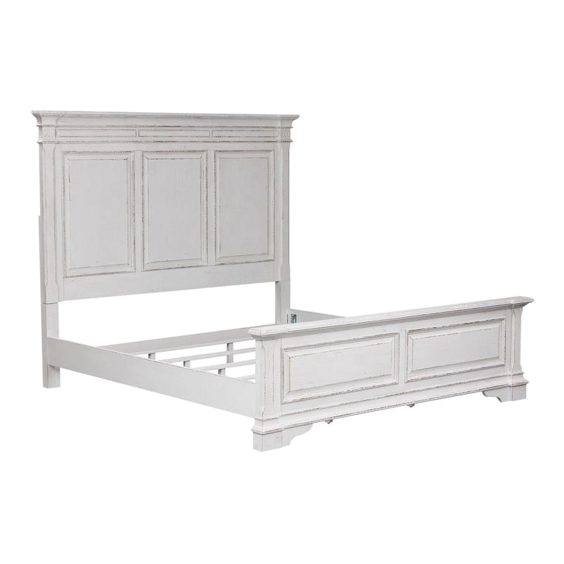 Lit panneau de style antique, très grand, blanc