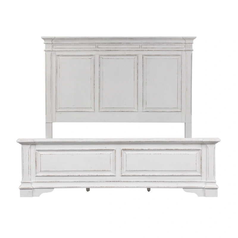Lit panneau de style antique, très grand, blanc
