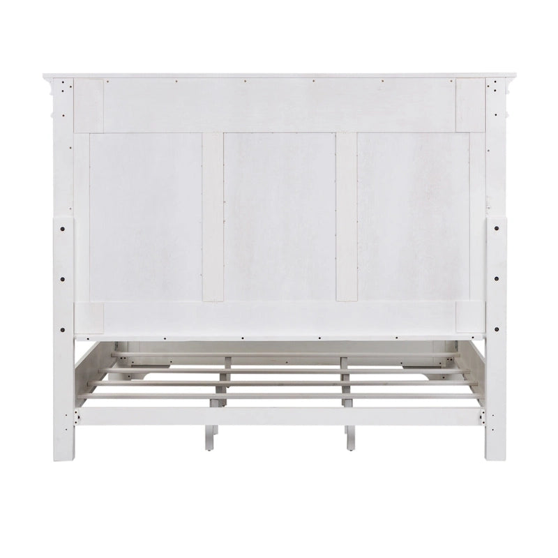 Lit panneau de style antique, très grand, blanc