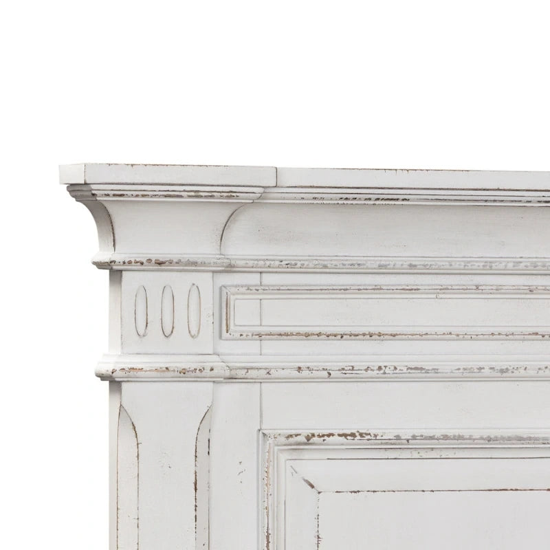 Lit panneau de style antique, très grand, blanc