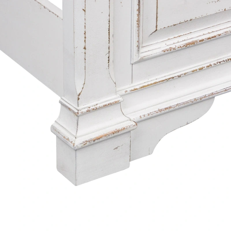 Lit panneau de style antique, très grand, blanc