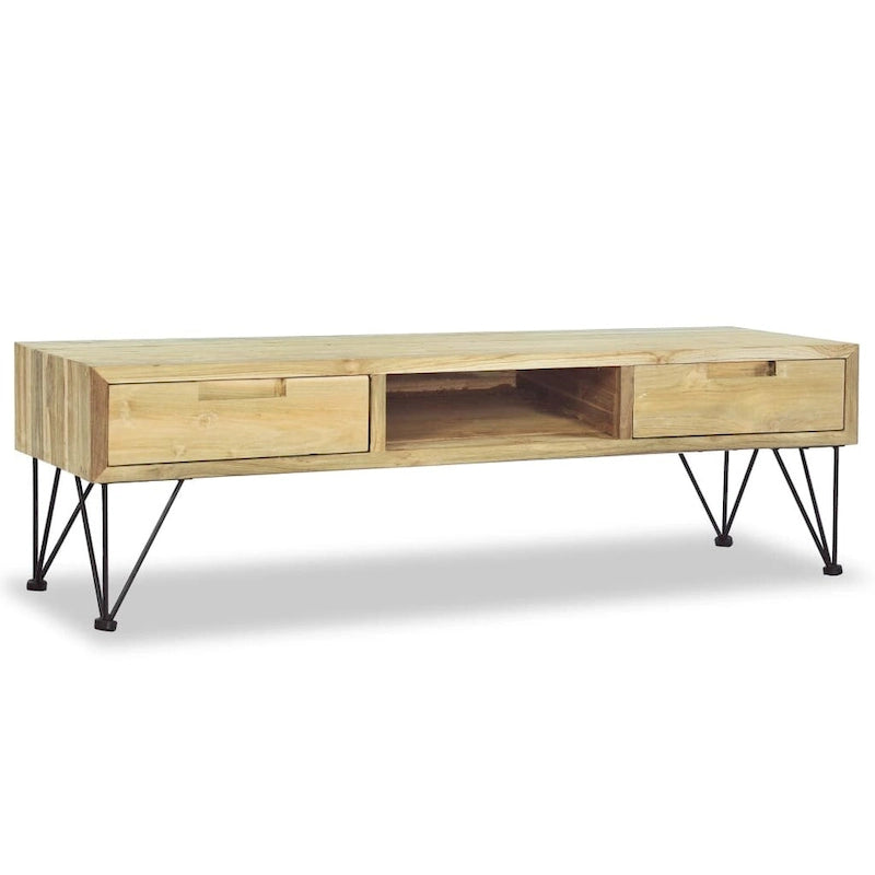 Meuble TV 47,2x13,8x13,8 Teck massif
