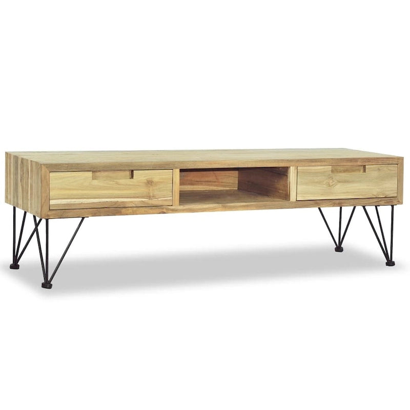 Meuble TV 47,2x13,8x13,8 Teck massif