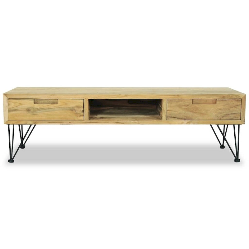 Meuble TV 47,2x13,8x13,8 Teck massif