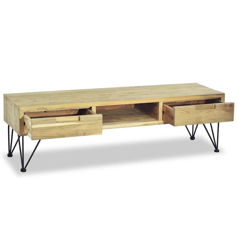 Meuble TV 47,2x13,8x13,8 Teck massif