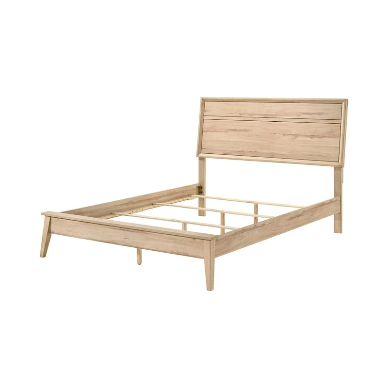 Lit plateforme Queen en chêne naturel
