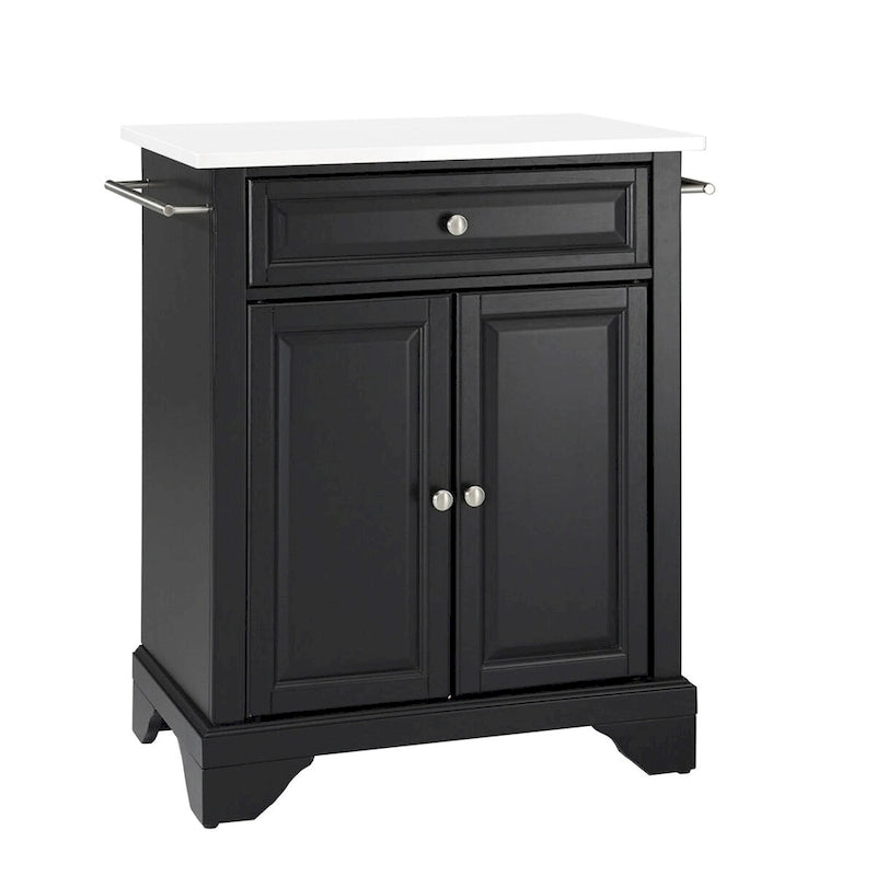 Îlot de cuisine/Chariot portable avec dessus en granit - 31 larg. x 18 prof. x 35,5 haut.