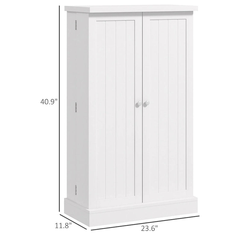 Armoire de rangement de garde-manger à 5 niveaux avec 12 étagères de porte, double porte