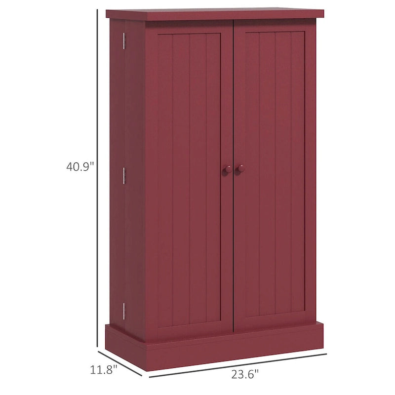 Armoire de rangement de garde-manger à 5 niveaux avec 12 étagères de porte, double porte