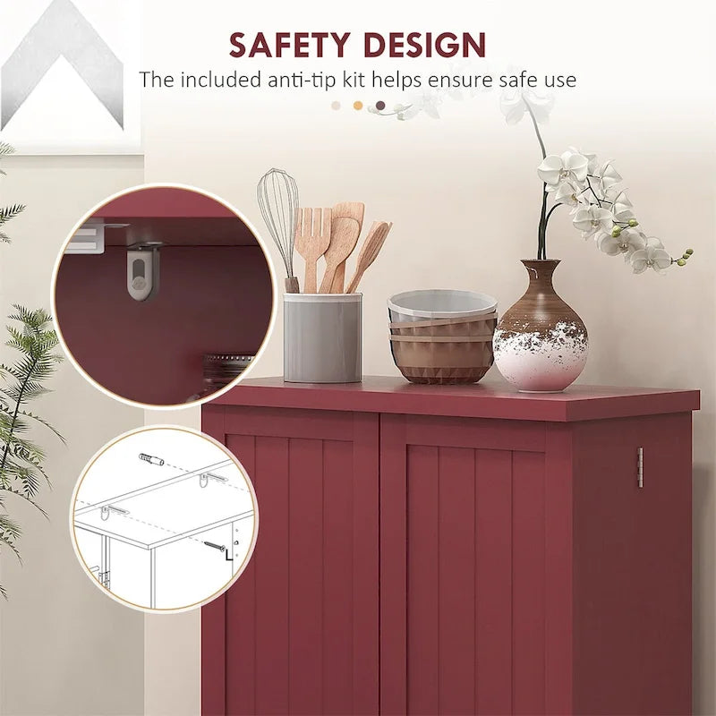 Armoire de rangement de garde-manger à 5 niveaux avec 12 étagères de porte, double porte