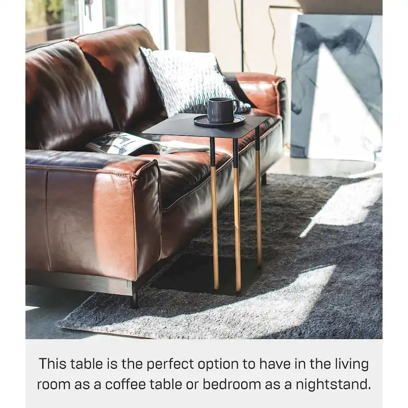 Table d'appoint en C, Acier, Charge max. 5 kg - L 35 x l 35 x H 55 cm