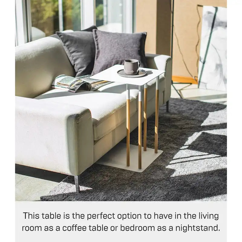 Table d'appoint en C, Acier, Charge max. 5 kg - L 35 x l 35 x H 55 cm