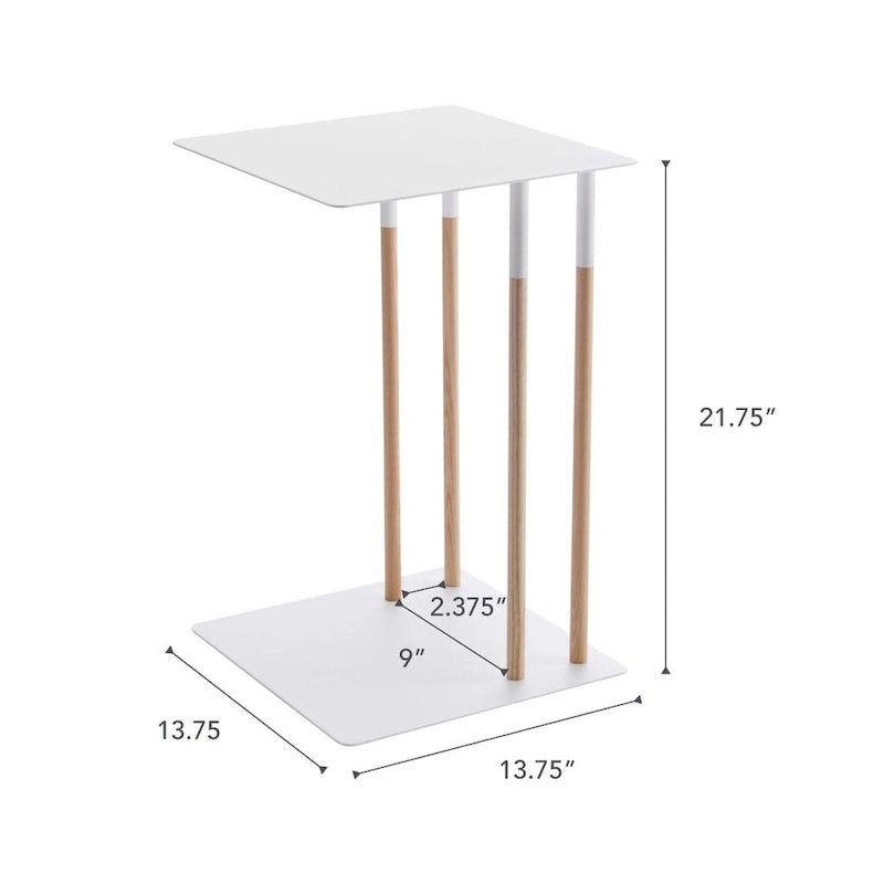 Table d'appoint en C, Acier, Charge max. 5 kg - L 35 x l 35 x H 55 cm