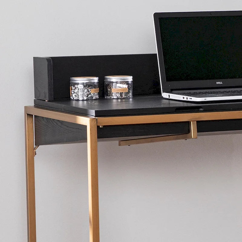 Bureau de style moderne et simple, bureau d'écriture, bureau à abattant avec rangement