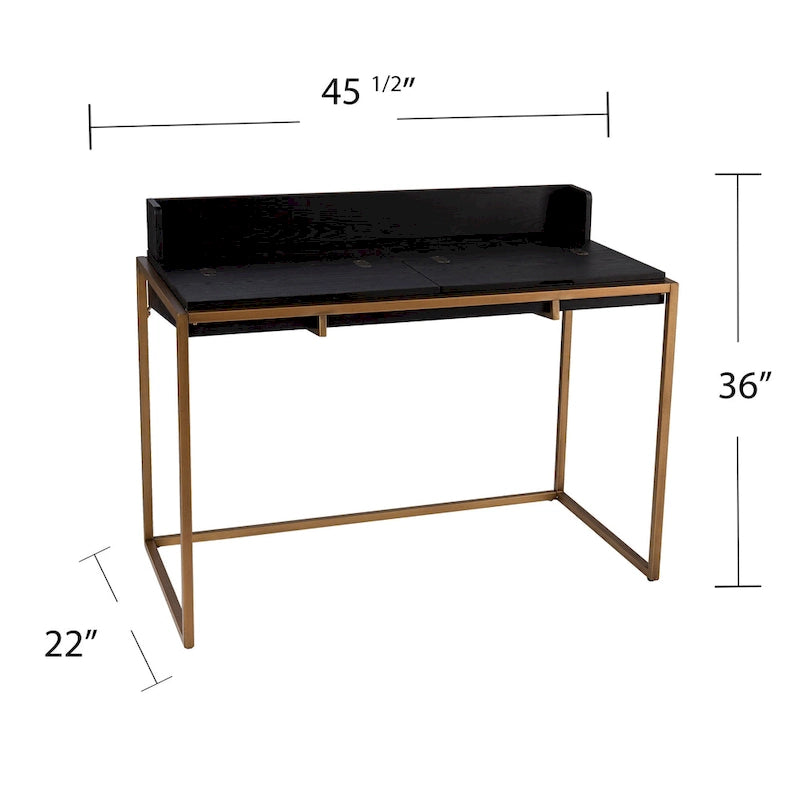 Bureau de style moderne et simple, bureau d'écriture, bureau à abattant avec rangement